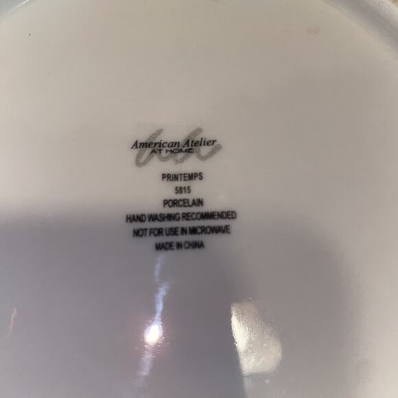 Printemps American Atelier 8” Plate "July" Gold Rim #5815 - Picture 7 of 7